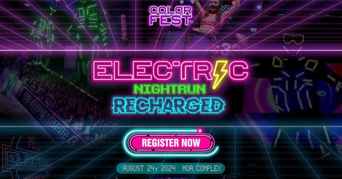 ColorFest Electric Night Run RECHARGED 2024 In SM MOA Pinoy Fitness