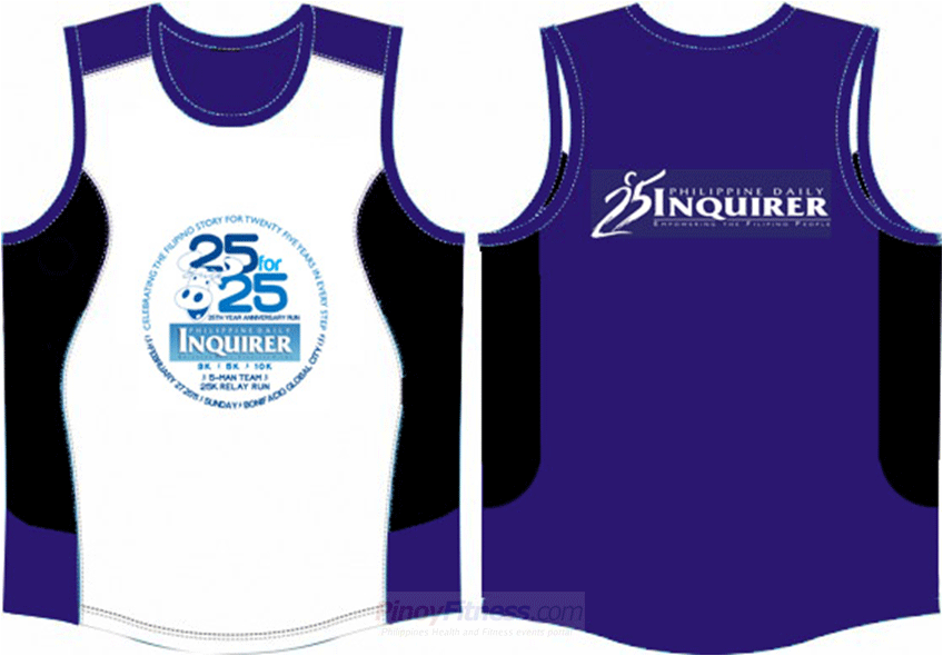 Inquirer 25th Year Anniversary Run 2011 - Singlet Design | Pinoy Fitness