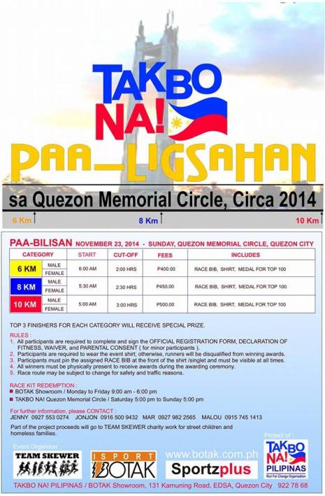 TAKBO NA! Paa-Ligsahan 2014 | Registration, Singlet, Map | Pinoy Fitness