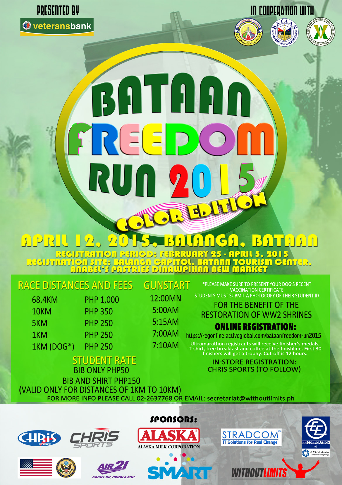 Bataan Freedom Color Run and Ultramarathon 2015 @ Balanga, Bataan ...