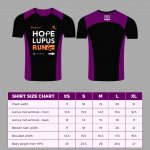 Hope 4 Lupus Run – Race Shirt Size Size Chart