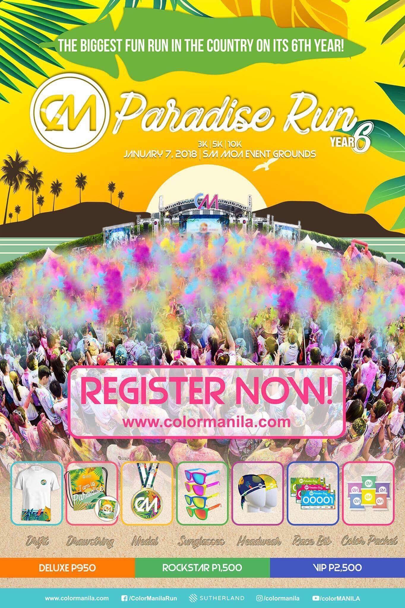 Color Manila Paradise Run 2018 in SM Mall of Asia Pinoy Fitness