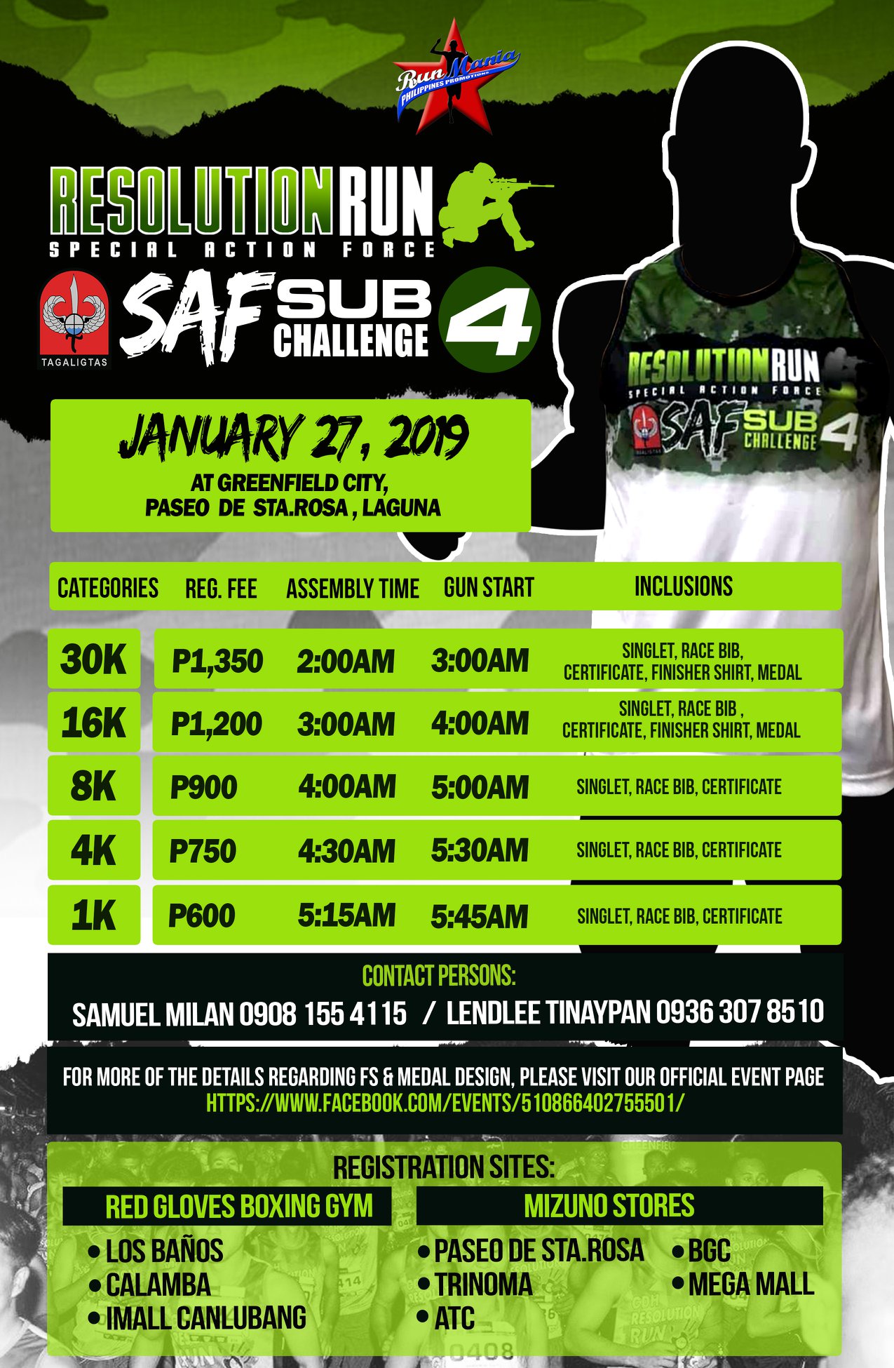 Resolution Run SAF Sub 4 Challenge 2019 at Greenfield City Pinoy