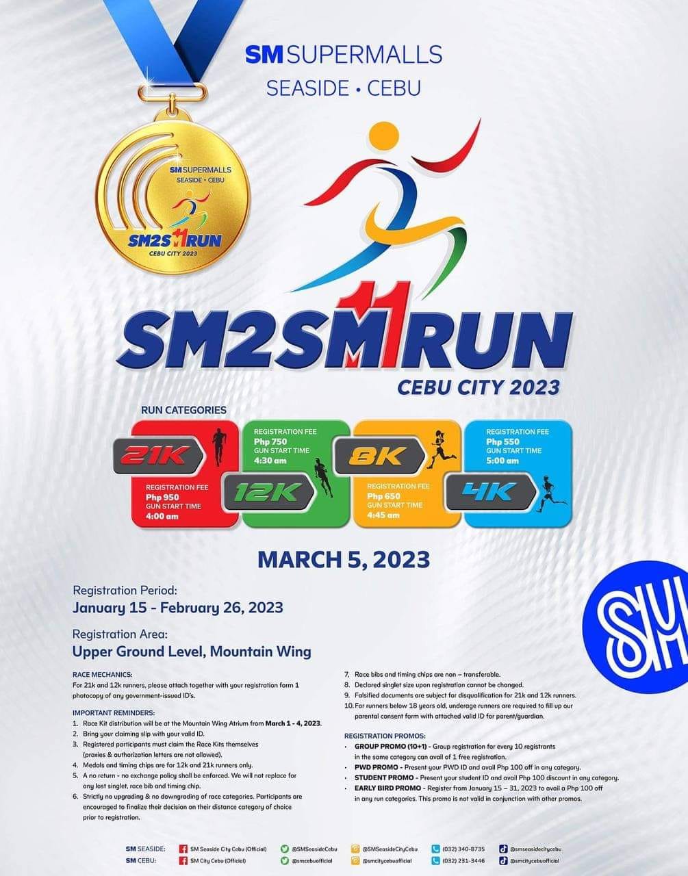 SM2SM Run 2023 in SM Seaside City Cebu Pinoy Fitness