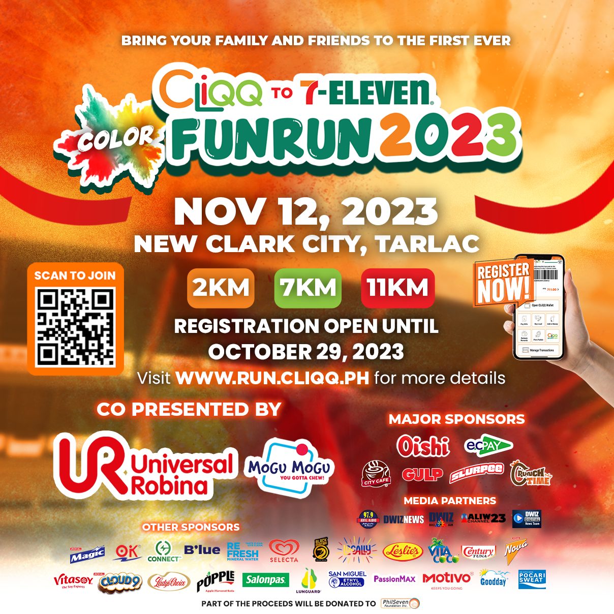 CLiQQ to 7Eleven Color Fun Run in New Clark City Pinoy Fitness