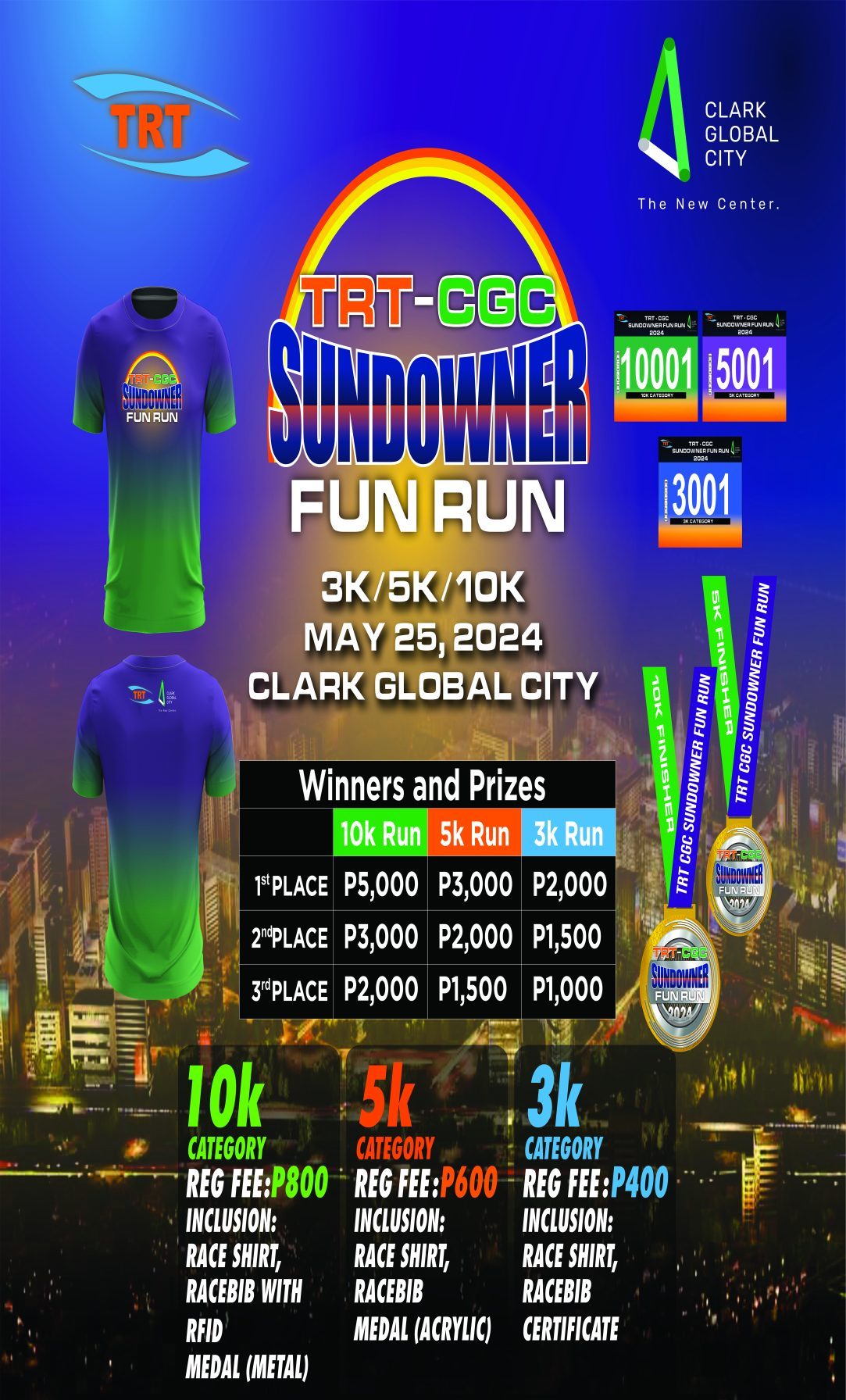 TRT-CGC Sundowner Fun Run 2024 in Clark Global City | Pinoy Fitness